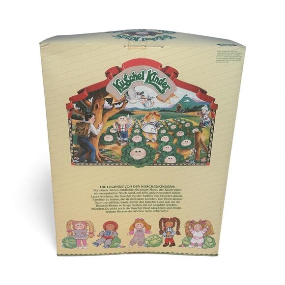 Vtg Kuschel Kinder Cabbage Patch Kids Doll 1983 Arxon Yellow Dress Box German - Picture 2 of 14